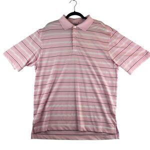 Footjoy Golf Polo Pink/White Striped L